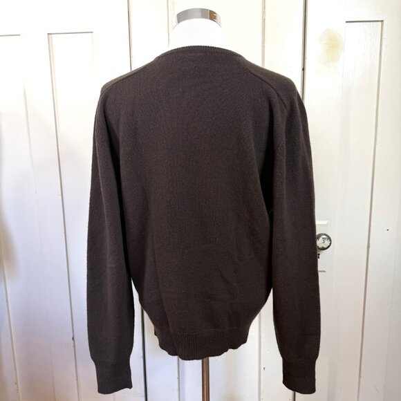 Nordstrom Lambs' Wool Brown V-Neck Knit Sweater Men's XLarge Tall XLT Career - Picture 4 of 6